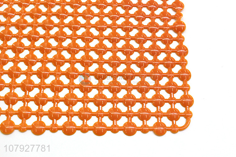 China wholesale orange pvc non-slip shower bath mat with top quality