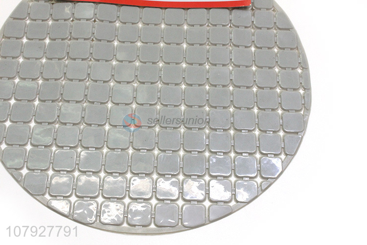 Fashion style grey round non-slip eco-friendly bath mat floor mat wholesale