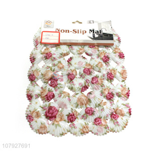 China factory flower pattern non-slip floor bath mat wholesale