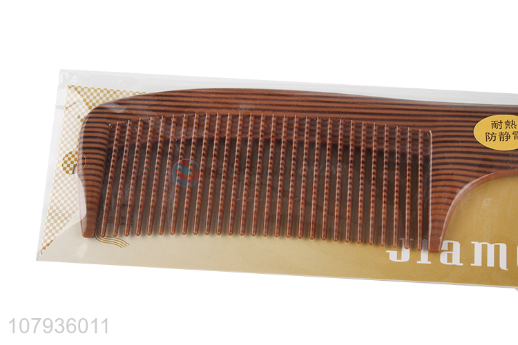 Hot sale brown hairdressing comb plastic close-tooth comb for universal