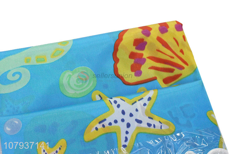 Popular Starfish And Shell Pattern Fabric Shower Curtain Opaque Shower Curtain