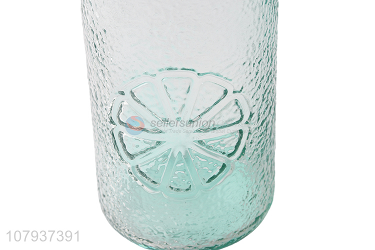 China factory clear colored glass flower vase for room decoration