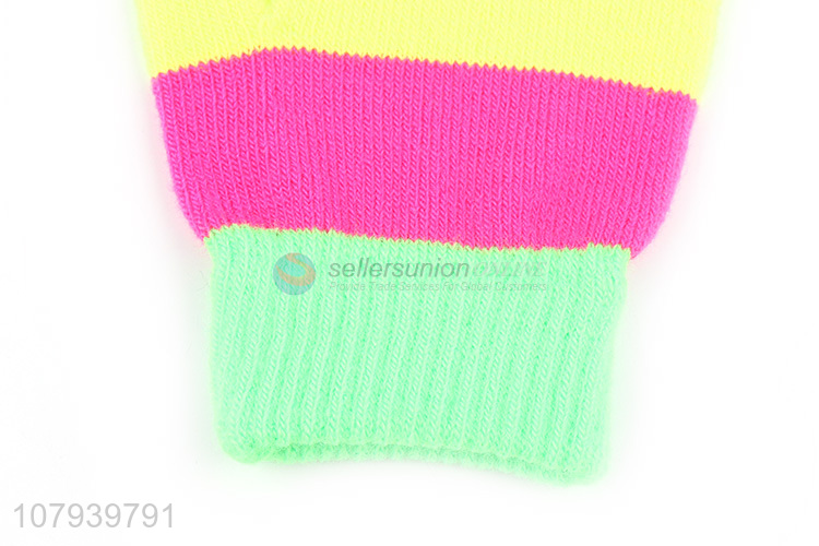 Wholesale Colorful Knitted Gloves Ladies Winter Warm Gloves