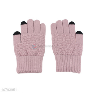 Best Quality Winter Touch Screen Gloves Women Knitted Gloves