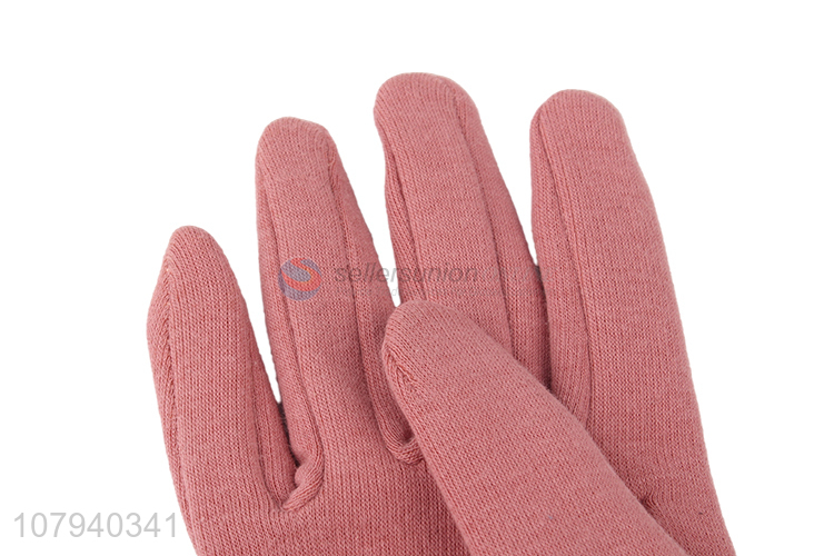 Wholesale women winter gloves knitting mouth mirco velvet cycling gloves