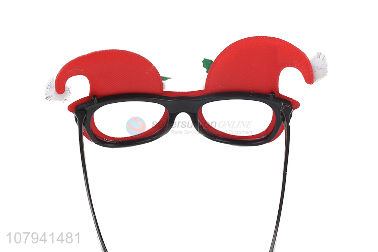 Cute Design Christmas Hat Glasses Christmas Decoration Glasses