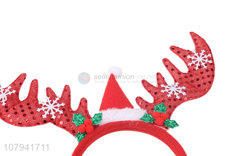 Wholesale Plastic Antlers Hair Band Christmas Decorative Hair Hoop