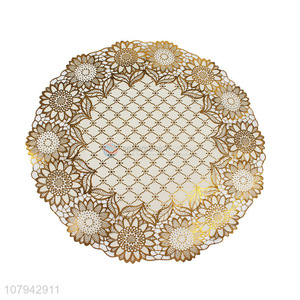 New product metallic gold pvc placemats for wedding decoration