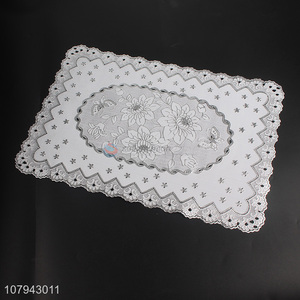 Factory supply wedding home table decoration silver pvc placemat