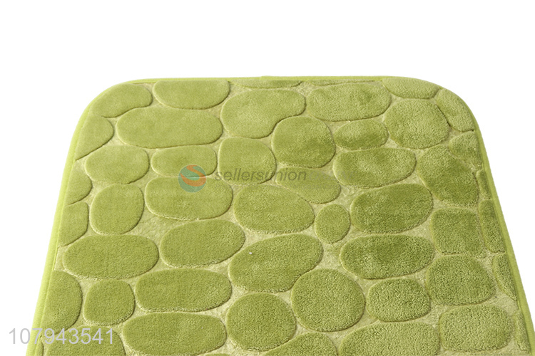 Hot selling green love plush floor mat household non-slip mat