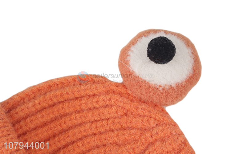 Online wholesale funny baby winter knitted cap creative big-eye children hat