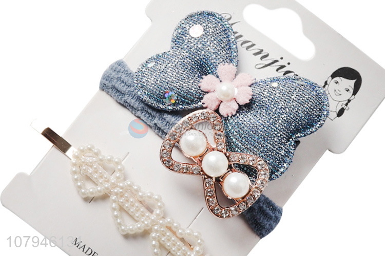 Low price creative blue temperament ladies hair accessories set wholesale