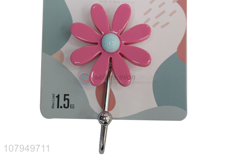 New product simple small flower sucker universal decorative hooks