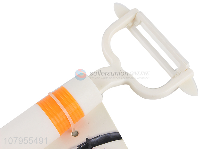 Low price plastic handle ceramic fruit vegetable peeler melon planer