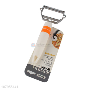 Hot selling plastic handle stainless steel kitchen peeler and slicer