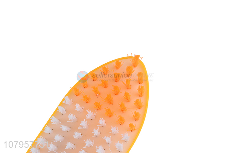 Low price wholesale yellow plastic laundry brush portable cleaning brush