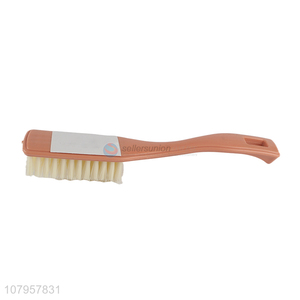 Wholesale pink plastic cleaning laundry brush long handle shoe brush