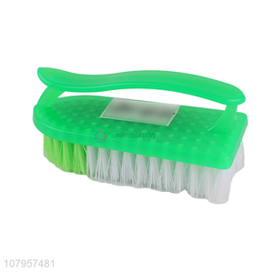 Yiwu exports green plastic scrubbing brush household laundry brush