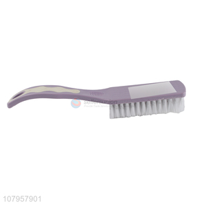 Low price wholesale purple long handle shoe brush daily cleaning brush