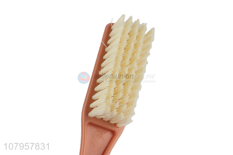 Wholesale pink plastic cleaning laundry brush long handle shoe brush