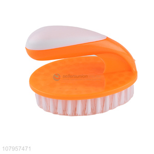 New popular orange plastic laundry brush universal hanging brush