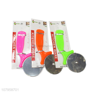 Hot selling multicolor stainless steel pizza cutter kitchen gadget