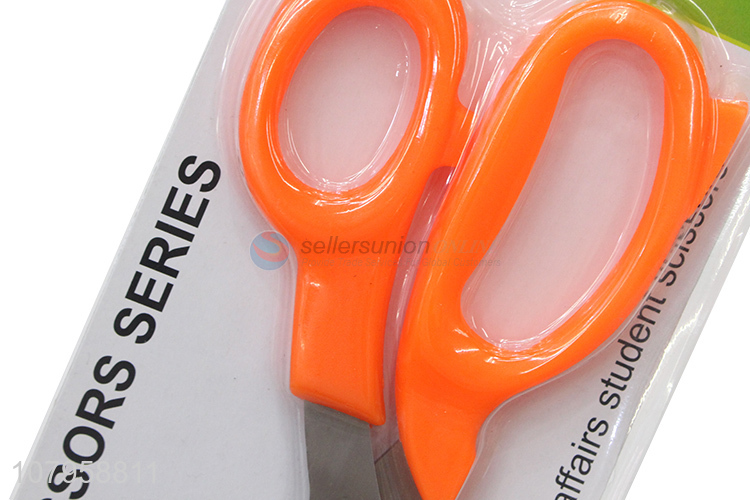 China wholesale orange stainless steel office students art scissors