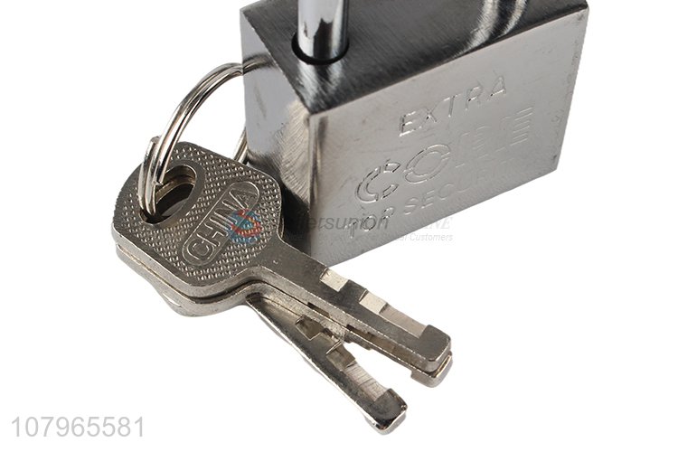 Yiwu Factory Silver Square Long Beam Padlock Universal Padlock