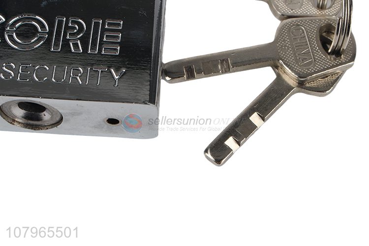 Low price silver square long beam padlock iron padlock wholesale