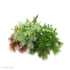 Good price green artificial jade needle pine flower arrangement accessories