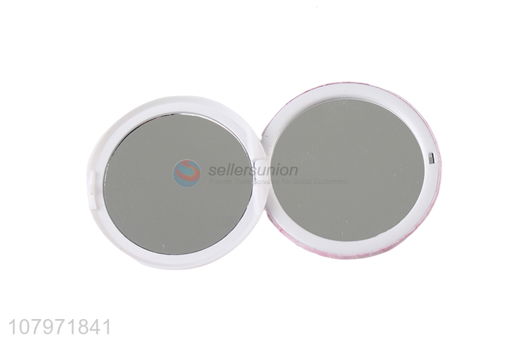 Simple Style Foldable Makeup Mirror Round Double Sides Mirror