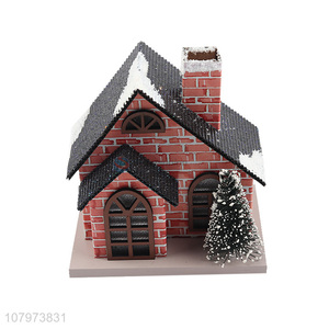 New arrival led light European style retro house for Christmas decoration