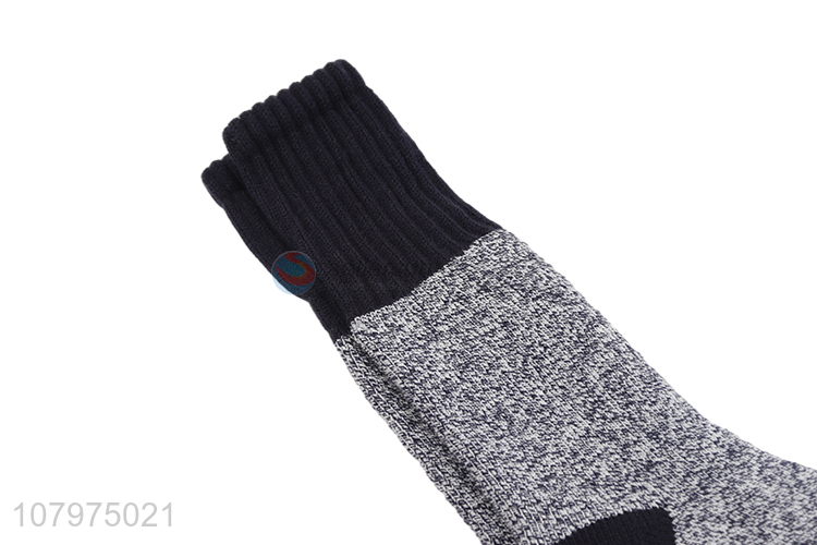 Hot selling men knitted home socks slippers for autumn and winter