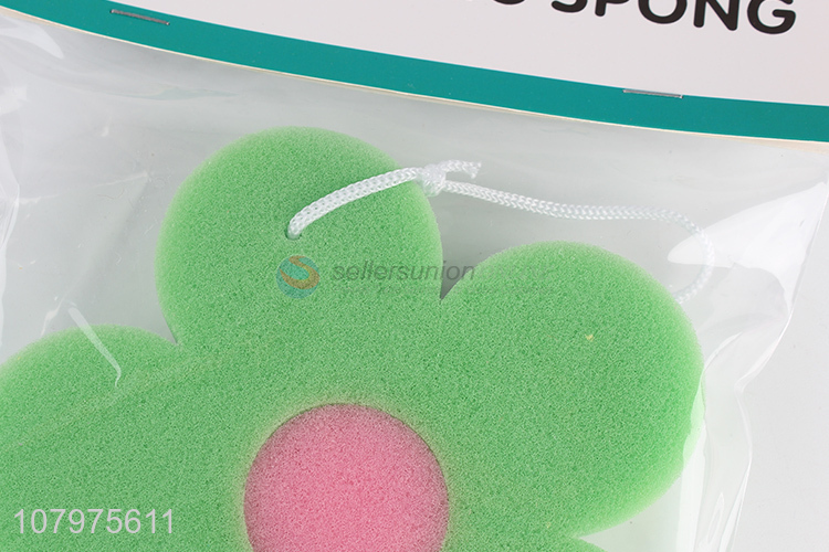 Hot selling flower shape shower sponge children bath sponge