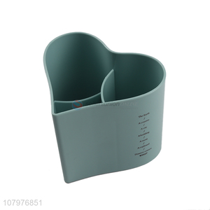 New product heart shaped multi-use desk organizer makeup brush storage case