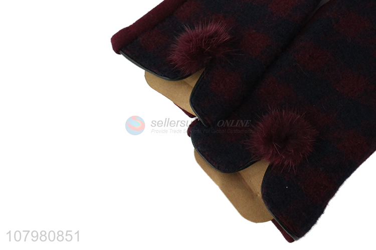 Good Quality Winter Warm Gloves Ladies Full Fingers Gloves