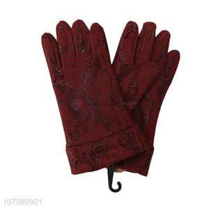 Latest Snakeskin Grain Winter Warm Gloves Fashion Gloves For Women