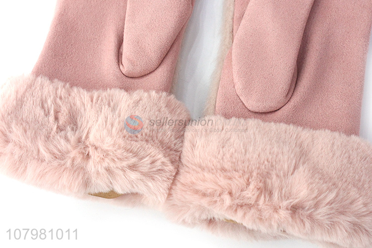 Best Quality Comfortable Plush Gloves Winter Warm Gloves For Women