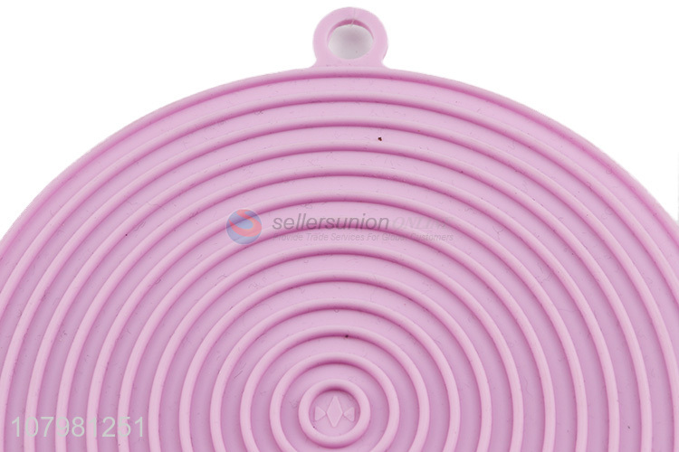 High quality round food grade bpa free silicone table mat anti-slip heat pad