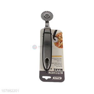 New silver stainless steel mini pizza cutter for household kitchen