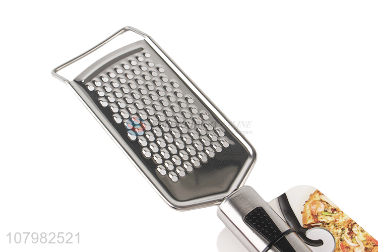 Wholesale silver stainless steel grater with long handle ginger wire planer