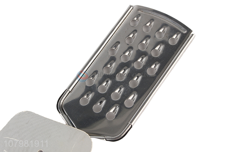 Hot sale silver stainless steel long handle grater big hole planer