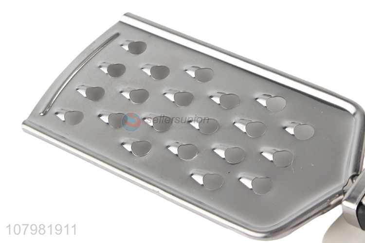 Hot sale silver stainless steel long handle grater big hole planer