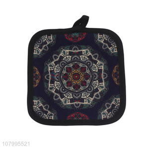 Good quality black stylish placemat home kitchen potholder