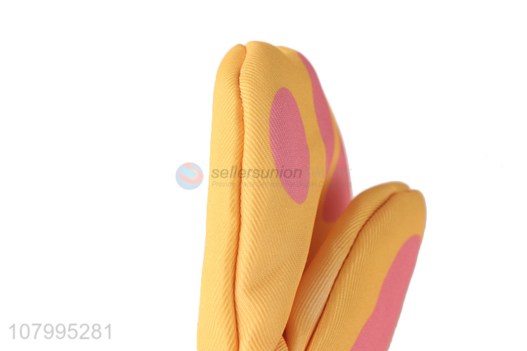 Hot Selling Yellow Cartoon Tiger Palm Gloves Kitchen Oven Glove