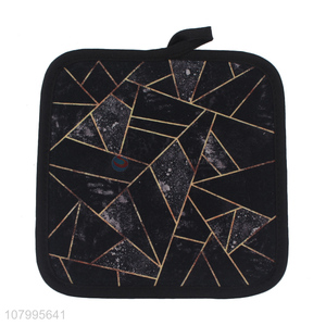 Good quality black square placemat home kitchen potholder