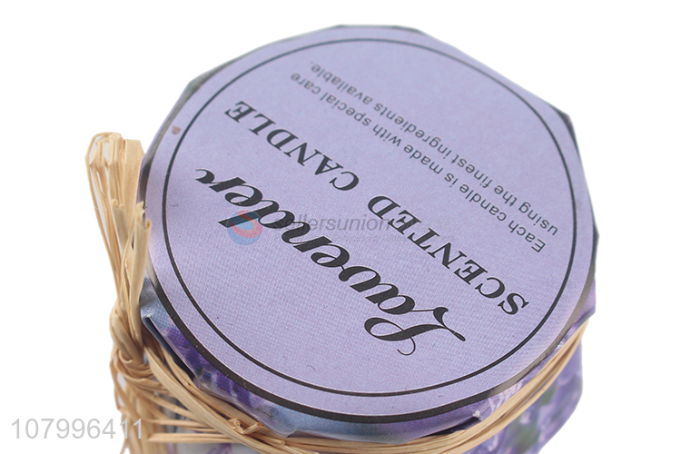 New Arrival Lavender Scented Candle Fashion Jar Candle For Gift