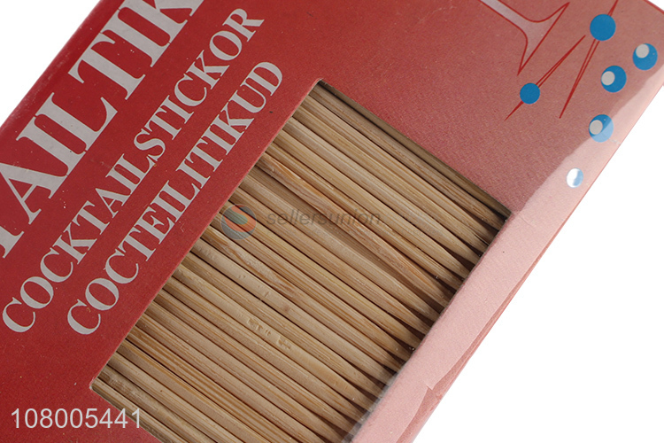 Good quality plastic bamboo stick portable cleaning toothpick for sale