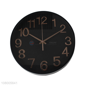 Low price direct sale black simple craft wall clock for home living room