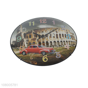 Yiwu wholesale printing wall clock creative art wall clock